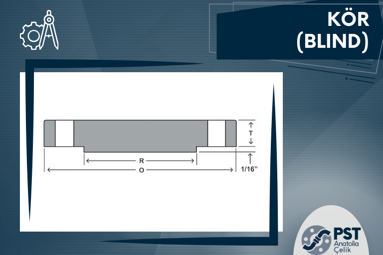 Kör Flanş (Blind Flange) Çizimi